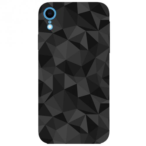 APPLE IPhone XR 6.1 Telefonvédő gumi / szilikon (3D, gyémánt minta) FEKETE	