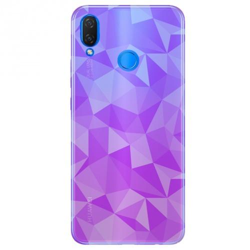 HUAWEI P Smart Plus (Nova 3i) Telefonvédő gumi / szilikon (3D, gyémánt minta) RÓZSASZÍN	