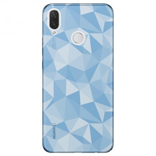 HUAWEI P Smart Plus (Nova 3i) Telefonvédő gumi / szilikon (3D, gyémánt minta) VILÁGOSKÉK	