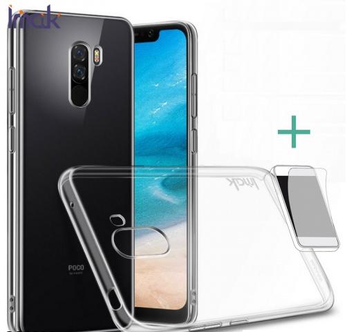 XIAOMI Pocophone F1 IMAK műanyag telefonvédő (közepesen ütésálló, képernyővédő fólia) ÁTLÁTSZÓ	