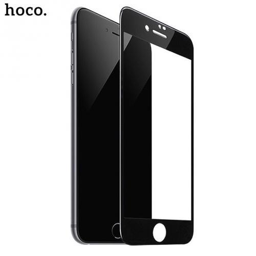 APPLE IPhone 7 4.7 /APPLE IPhone 8 4.7 HOCO képernyővédő üveg (3D full cover, íves, karcálló, 9H) FEKETE	