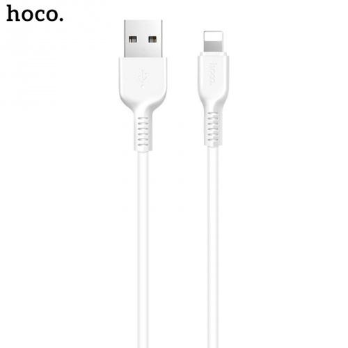 HOCO X20 adatátvitel adatkábel és töltő (lightning 8 pin, 100 cm, törésgátló, gyorstöltés támogatás) FEHÉR