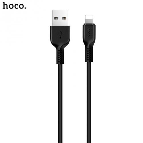 HOCO X20 adatátvitel adatkábel és töltő (lightning 8 pin, 200 cm, törésgátló, gyorstöltés támogatás) FEKETE