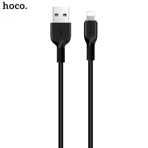 HOCO X20 adatátvitel adatkábel és töltő (lightning 8 pin, 300 cm, törésgátló, gyorstöltés támogatás) FEKETE