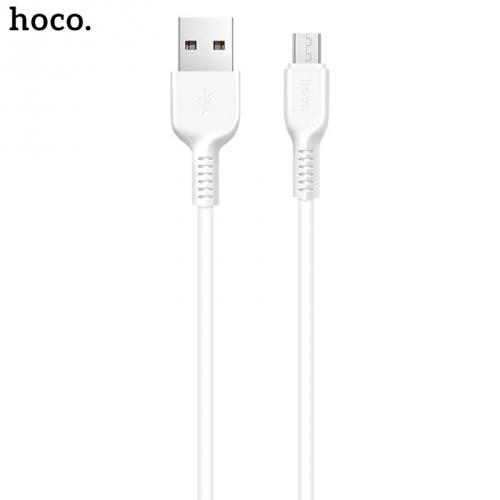 HOCO X20 adatátvitel adatkábel és töltő (microUSB, 3m, törésgátló, gyorstöltés támogatás) FEHÉR	
