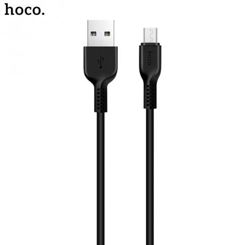 HOCO X20 adatátvitel adatkábel és töltő (microUSB, 3m, törésgátló, gyorstöltés támogatás) FEKETE	