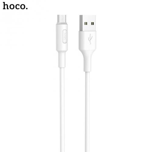 HOCO X25 adatátvitel adatkábel és töltő (microUSB, 100 cm) FEHÉR
