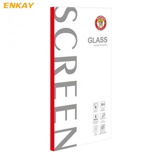 NOKIA 3.1 Plus ENKAY képernyővédő üveg (2.5D, full glue, teljes felületén tapad, lekerekített szél, karcálló, 0.26mm, 9H) FEKETE	