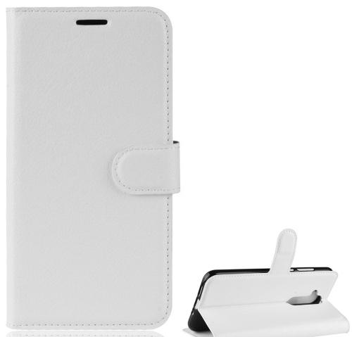  NOKIA 8.1 (X7) Tok álló, bőr (FLIP, oldalra nyíló, asztali tartó funkció) FEHÉR	