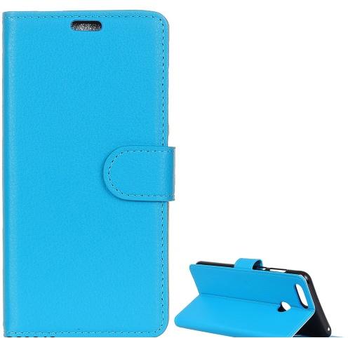 XIAOMI Mi 8 Lite Tok álló, bőr (FLIP, oldalra nyíló, asztali tartó funkció) KÉK	