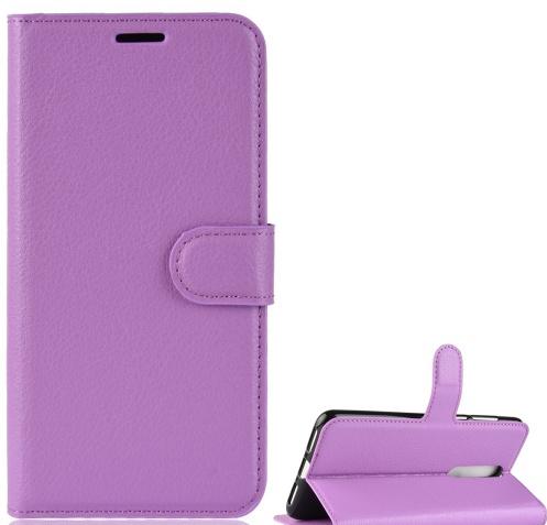 NOKIA 3.1 Plus Tok álló, bőr (FLIP, oldalra nyíló, asztali tartó funkció) LILA	