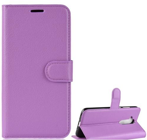 NOKIA 8.1 (X7) Tok álló, bőr (FLIP, oldalra nyíló, asztali tartó funkció) LILA	