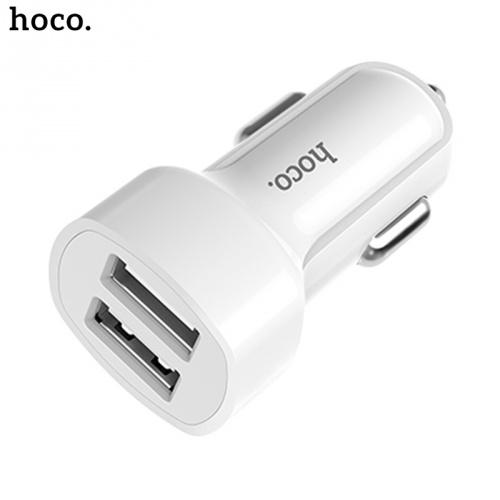 HOCO Z2A szivargyújtó töltő/autós töltő 2 x USB aljzat (5V / 2400mA) FEHÉR	