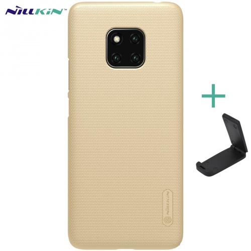 HUAWEI Mate 20 Pro NILLKIN SUPER FROSTED műanyag telefonvédő (gumírozott, érdes felület + asztali tartó) ARANY	