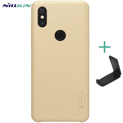 XIAOMI Mi Mix 3 NILLKIN SUPER FROSTED műanyag telefonvédő (gumírozott, érdes felület + asztali tartó) ARANY	
