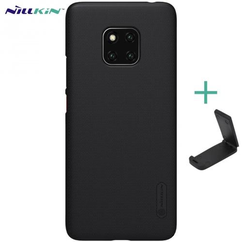 HUAWEI Mate 20 Pro NILLKIN SUPER FROSTED műanyag telefonvédő (gumírozott, érdes felület + asztali tartó) FEKETE	