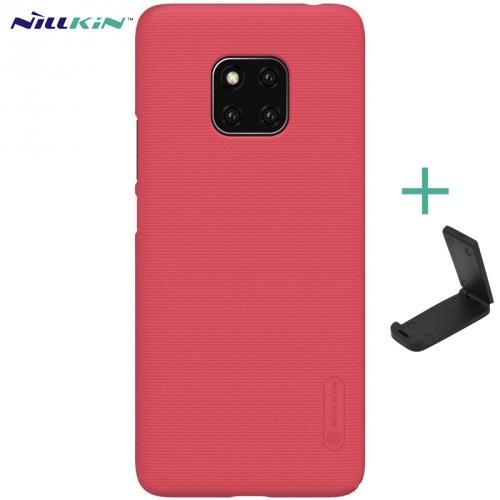 HUAWEI Mate 20 Pro NILLKIN SUPER FROSTED műanyag telefonvédő (gumírozott, érdes felület + asztali tartó) PIROS	