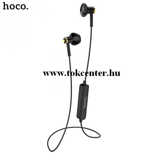 HOCO ES21 BLUETOOTH fülhallgató SZTEREO (v4.1, nyakba akasztható, mikrofon, lapos kábel, multipoint, SPORT) FEKETE	