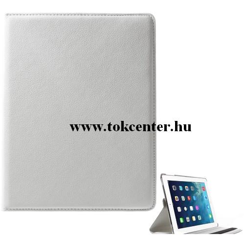 APPLE IPAD (3rd Generation) /APPLE IPAD (4th Generation) /APPLE IPAD 2 Tok álló, bőr (FLIP, asztali tartó funkció, 360°-ban forgatható) FEHÉR	