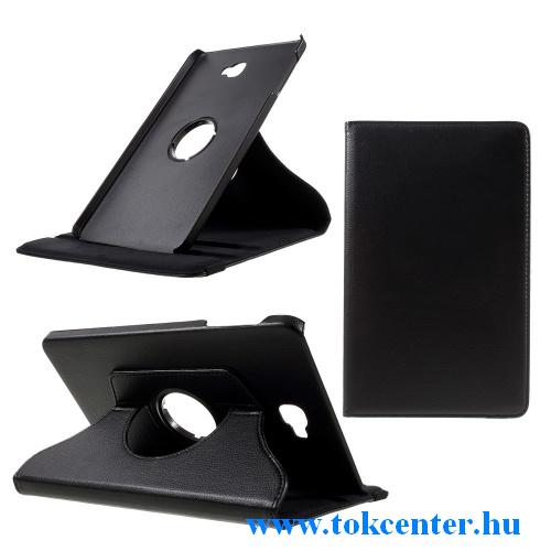 SAMSUNG Galaxy Tab A 10.1 LTE (2016) SM-T585 /SAMSUNG Galaxy Tab A 10.1 WIFI (2016) SM-T580 Tok álló, bőr (FLIP, asztali tartó funkció, 360°-ban forgatható) FEKETE	