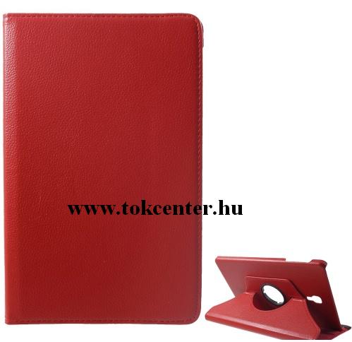SAMSUNG Galaxy Tab A 10.5 LTE (2018) SM-T595 /SAMSUNG Galaxy Tab A 10.5 WIFI (2018) SM-T590 Tok álló, bőr (FLIP, asztali tartó funkció, 360°-ban forgatható) PIROS	