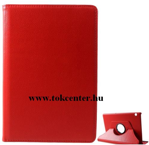 HUAWEI Mediapad T5 10 LTE /HUAWEI Mediapad T5 10 WIFI Tok álló, bőr (FLIP, asztali tartó funkció, 360°-ban forgatható) PIROS	