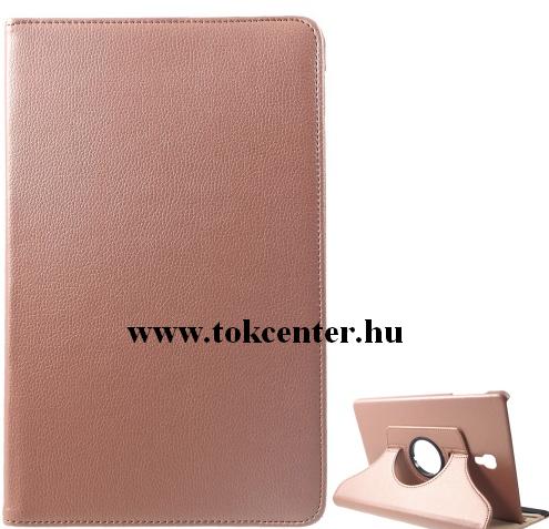 SAMSUNG Galaxy Tab A 10.5 LTE (2018) SM-T595 /SAMSUNG Galaxy Tab A 10.5 WIFI (2018) SM-T590 Tok álló, bőr (FLIP, asztali tartó funkció, 360°-ban forgatható) ROZÉARANY	
