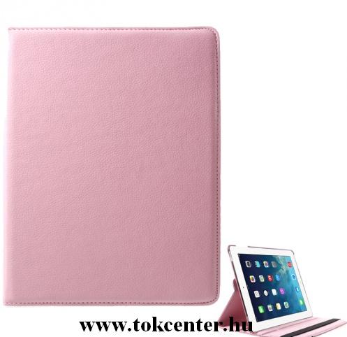 APPLE IPAD (3rd Generation) /APPLE IPAD (4th Generation) /APPLE IPAD 2 Tok álló, bőr (FLIP, asztali tartó funkció, 360°-ban forgatható) RÓZSASZÍN	