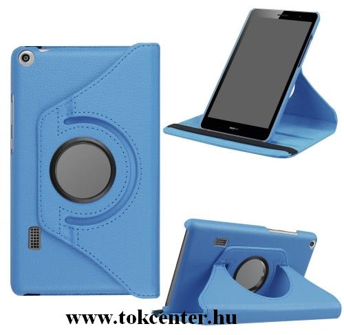 HUAWEI MediaPad T3 7 Tok álló, bőr (FLIP, asztali tartó funkció, 360°-ban forgatható) VILÁGOSKÉK	