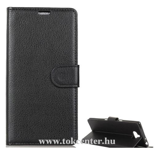  SAMSUNG Galaxy J6 Plus (J610F) Tok álló, bőr (FLIP, oldalra nyíló, asztali tartó funkció, prémium) FEKETE	