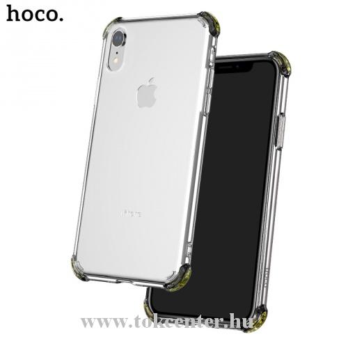 APPLE IPhone XR 6.1 HOCO ICE SHIELD telefonvédő gumi / szilikon (közepesen ütésálló, légpárnás sarok, átlátszó hátlap) ÁTLÁTSZÓ	