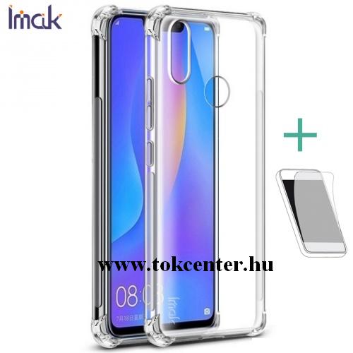 HUAWEI P Smart Plus (Nova 3i) IMAK telefonvédő gumi / szilikon (közepesen ütésálló, légpárnás sarok + képernyővédő fólia) ÁTLÁTSZÓ	