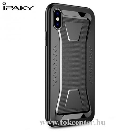  APPLE IPhone XS Max 6.5 IPAKY PHANTOM telefonvédő gumi / szilikon (közepesen ütésálló, rombuszminta) FEKETE	