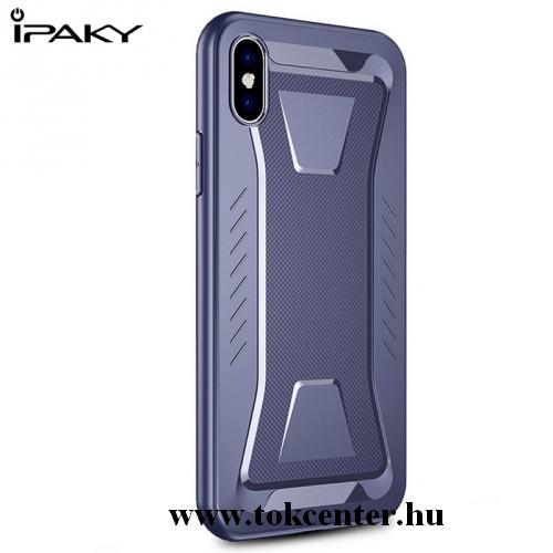 APPLE IPhone X 5.8 /APPLE IPhone XS 5.8 IPAKY PHANTOM telefonvédő gumi / szilikon (közepesen ütésálló, rombuszminta) SÖTÉTKÉK	