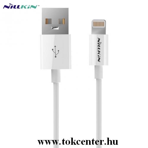 NILLKIN adatátvitel adatkábel és töltő (lightning 8 pin, 100 cm hosszú, MFi Apple engedélyes) FEHÉR	
