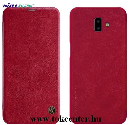 SAMSUNG Galaxy J6 Plus (J610F) NILLKIN QIN tok álló, bőr (FLIP, oldalra nyíló, bankkártya tartó) PIROS	