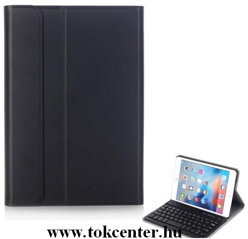 Apple IPAD mini 4 / Apple IPAD mini 5 (2019) Tok álló, bőr hatású (FLIP, kivehető bluetooth billentyűzet, asztali tartó funkció, QWERTY, angol nyelvű) FEKETE