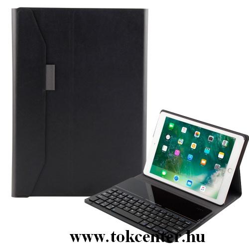 APPLE IPAD 9.7 (2018) /APPLE IPAD Air /APPLE IPAD Air 2 /APPLE IPAD Pro 9.7 Tok álló, bőr (FLIP, kivehető bluetooth billentyűzet, asztali tartó funkció, QWERTY, angol nyelvű) FEKETE	