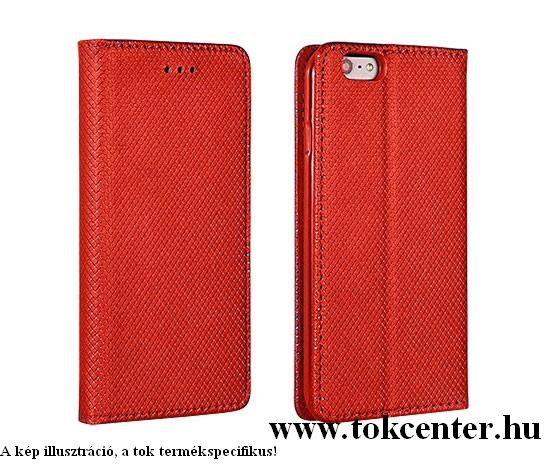 HUAWEI Honor 10 Lite /HUAWEI P Smart (2019) Tok álló, bőr (FLIP, oldalra nyíló, asztali tartó funkció, rombuszminta) PIROS	