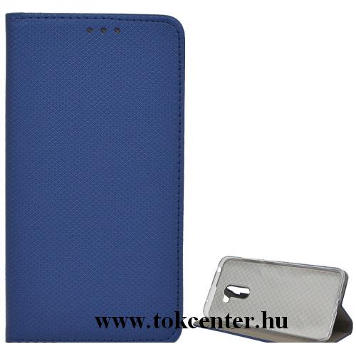 HUAWEI Honor 10 Lite /HUAWEI P Smart (2019) Tok álló, bőr (FLIP, oldalra nyíló, asztali tartó funkció, rombuszminta) SÖTÉTKÉK	