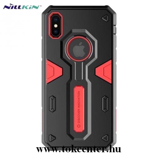 APPLE IPhone XS Max 6.5 NILLKIN DEFENDER II. telefonvédő gumi / szilikon (műanyag belső, közepesen ütésálló, logo kivágás) PIROS/FEKETE	