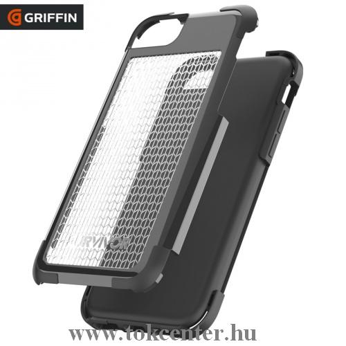 Apple iPhone 6 4.7 / Apple iPhone 6S 4.7 / Apple iPhone 7 4.7 /Apple iPhone 8 4.7 / Apple iPhone SE (2020) Műanyag telefonvédő SURVIVOR FIT (szilikon betét, 2.1 méterig ütésálló, méhsejt minta) FEKETE