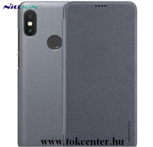 XIAOMI Redmi Note 6 Pro NILLKIN SPARKLE műanyag telefonvédő (mikroszálas bőr flip, oldalra nyíló) FEKETE	