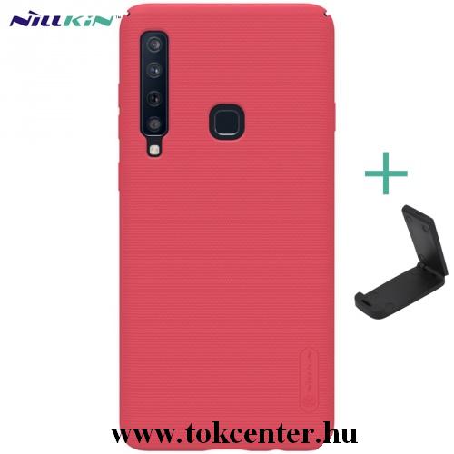 SAMSUNG Galaxy A9 (2018) SM-A920 NILLKIN SUPER FROSTED műanyag telefonvédő (gumírozott, érdes felület + asztali tartó) PIROS	