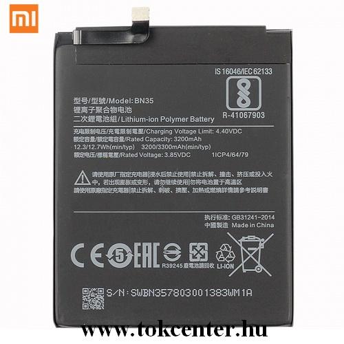 XIAOMI Redmi 5 Akku 3200 mAh LI-Polymer (belső akku, beépítése szakértelmet igényel!)	