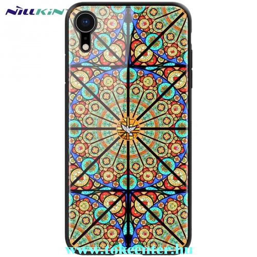APPLE IPhone XR 6.1 NILLKIN BRILLIANCE telefonvédő szilikon keret (BUMPER, közepesen ütésálló, edzett üveg hátlap, mandala minta) SZÍNES	
