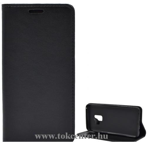 SAMSUNG Galaxy S9 (SM-G960) Tok álló, bőr (FLIP, oldalra nyíló, asztali tartó funkció) FEKETE	