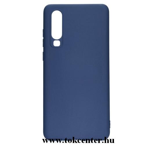 HUAWEI P30 Telefonvédő gumi / szilikon (matt) SÖTÉTKÉK	