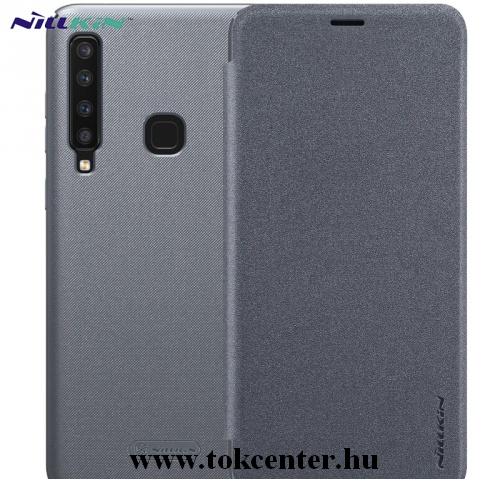  SAMSUNG Galaxy A9 (2018) SM-A920 NILLKIN SPARKLE műanyag telefonvédő (mikroszálas bőr flip, oldalra nyíló) FEKETE	