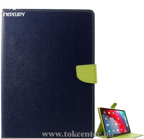 APPLE IPAD Pro 11 (2018) MERCURY Goospery tok álló, bőr (FLIP, oldalra nyíló, bankkártya tartó, asztali tartó funkció) SÖTÉTKÉK	